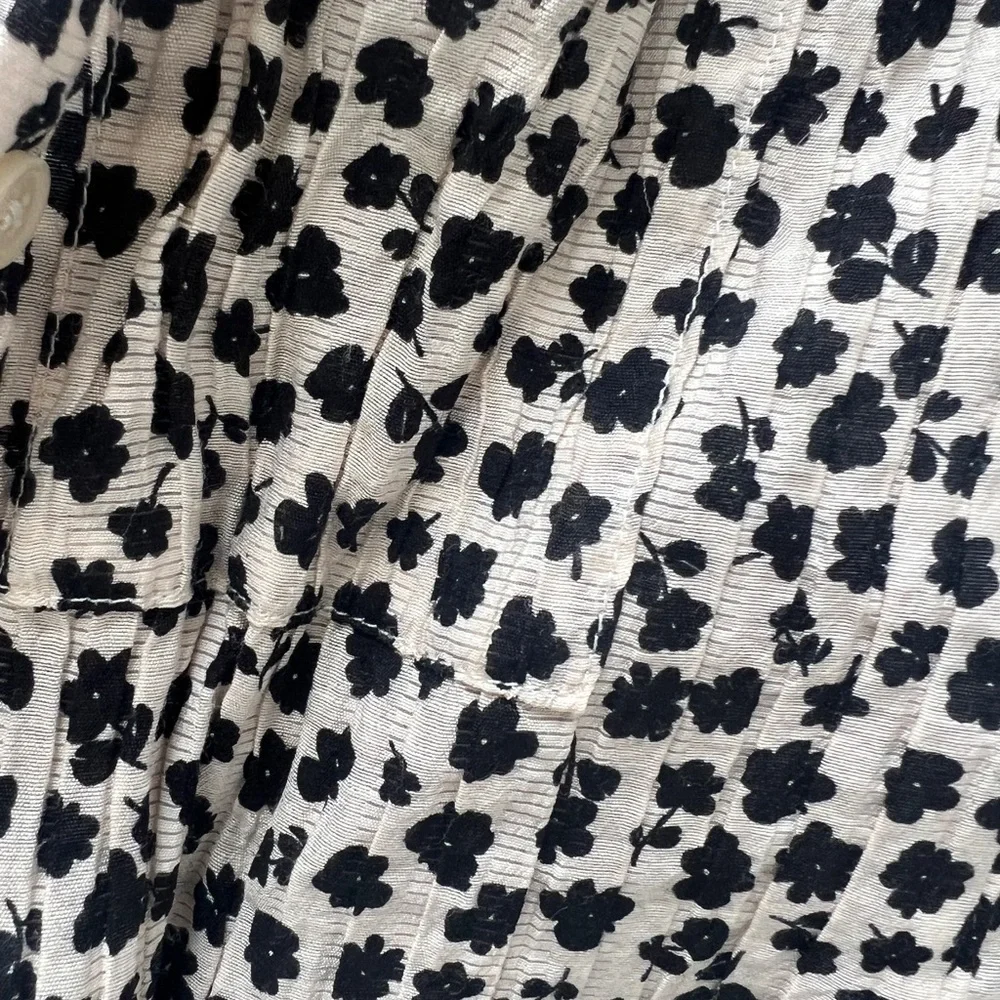 Zara Black and White Button Down Shirt
